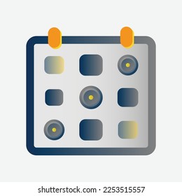 Main event calendar object icon. Business calendar graphic 