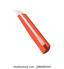 The main function of this cutter is to cut. Flat design illustration
