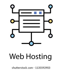 
Main hub attached with some clients, iconographic of content widget 
