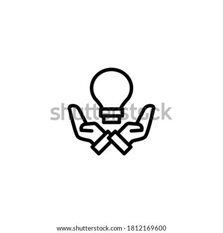 Main idea Icon  in black line style icon, style isolated on white background