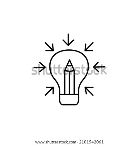 Main idea Icon  in black line style icon, style isolated on white background