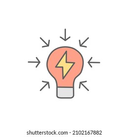 Main idea Icon in color icon, isolated on white background 