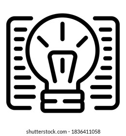 Icono de idea principal. Icono de vector de idea principal de contorno para diseño web aislado en fondo blanco
