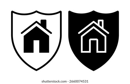 Conjunto de iconos de seguro principal. Ilustración vectorial.