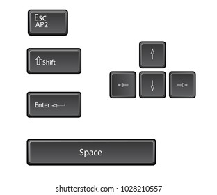 15,048 Black keyboard keys background with white letters background ...