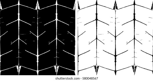 Main Leaf Veins Based Pattern, In Two Black And White Versions,