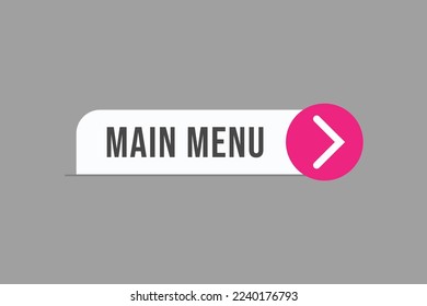 Hauptmenü-Taste vectors.sign-Label-Sprechblase Hauptmenü
