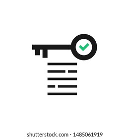 main points with key and list. simple flat trend modern keypoints logotype graphic design isolated on white background. concept of report with highlight the basic moments in document or book