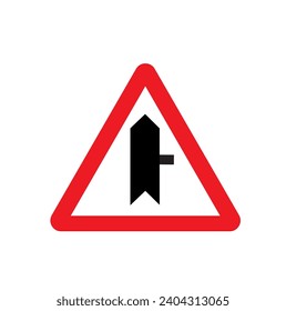 main road - secondary road junction, traffic sign