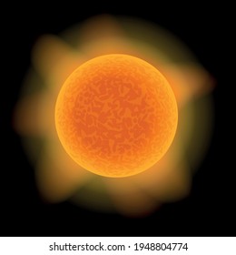 Main Sequence Star, Yellow Dwarf, Vector Illustration Of Space