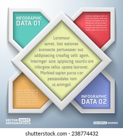 Main square frame with 4 arrow shaped frames