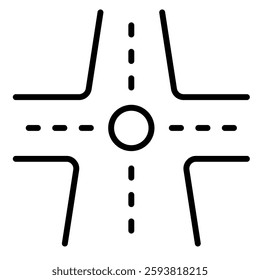 Main Street icon line vector illustration