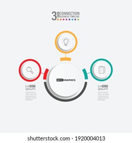 Main and  Sub-function on Business timeline info-graphics in Circle Chart Timeline Minimal on white background