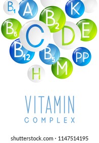 Main vitamins background for Your design