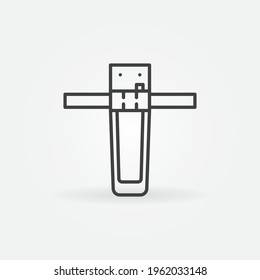 Main Water Filter for Bathroom vector thin line concept icon or design element