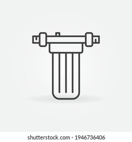 Main Water Filter vector concept icon or sign in outline style