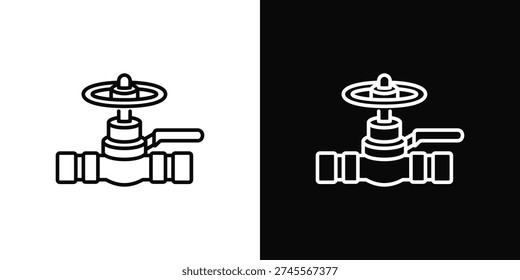 Main Water Shutoff Icon In Black And White Style
