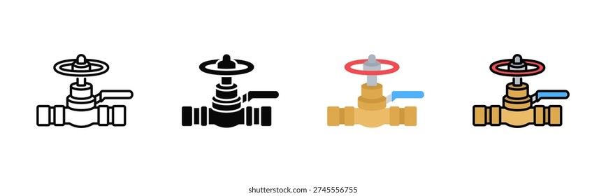 Main Water Shutoff Icon Pack In Multiple Styles