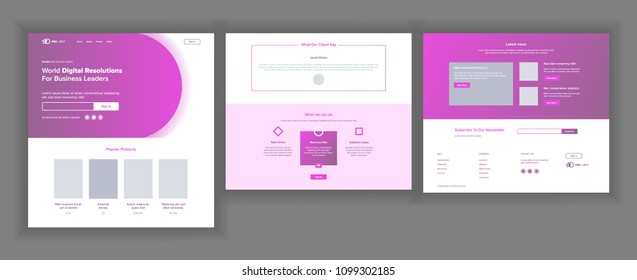 Main Web Page Design Vector. Website Business Style. Landing Template. Abstract Project Cover. Idea Structure. Financial Mining. Partner Option. Illustration