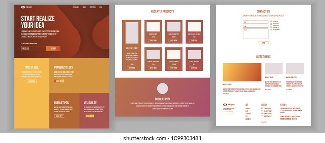Main Web Page Design Vector. Website Business Graphic. Landing Template. Future Energy Project. Increase Experience. Introduction Team. Innovation Cyberspace. Illustration