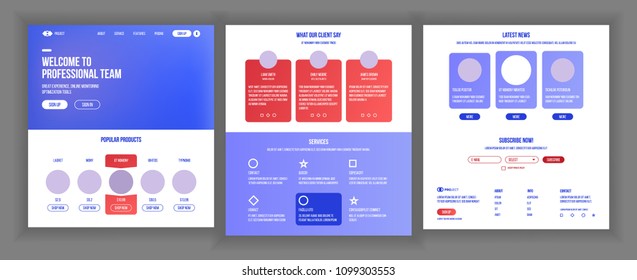 Main Web Page Design Vector. Website Business Reality. Landing Template. Creative Project. Information Tools. Partner Option. Cyber Monday. Illustration