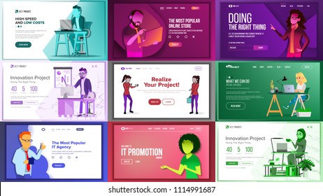 Main Web Page Design Vector. Website Business Style. Landing Template. Abstract Project Cover. Credit Customer. Introduction Team. Idea Structure. Illustration
