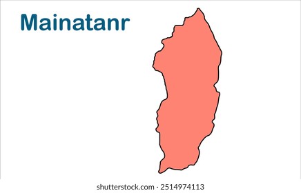 Mapa de subdivisão de Mainatanr, Distrito de Champaran, Estado de Bihar, República da Índia, Governo de Bihar, Território indiano, Índia Oriental, política, aldeia, turismo