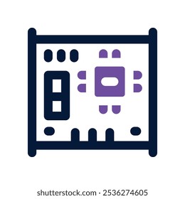 mainboard icon. vector dual tone icon for your website, mobile, presentation, and logo design.
