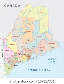 Maine Administrative Map