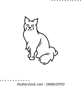 Cat one line drawing art abstract stok vekt r telifsiz 1957765483