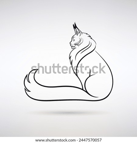 Maine Coon cat icon side view on a light background