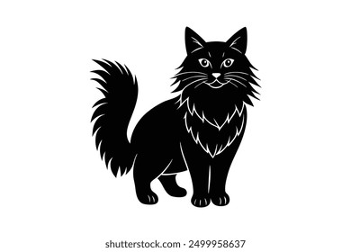 Maine Coon Cat Silhouette Vector Graphic Design