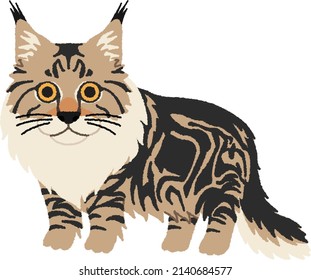 Maine Coon is a large domesticated cat breed. It has a distinctive physical appearance and valuable hunting skills. It is one of the oldest natural breeds in North America.