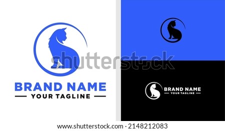 MAINE COON LOGO CAT CIRCLE MODERN EDITABLE