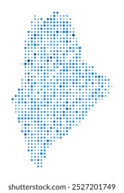 Maine Dot Map. Us State Digital Style Shape. Maine vector image. Us State shape blue circular dots. Classy vector illustration.