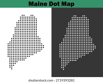 Maine dot maps vector in the USA