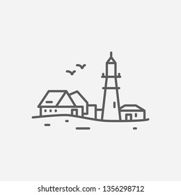 Maine icon line symbol. Isolated vector illustration of  icon sign concept for your web site mobile app logo UI design.