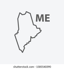 Maine icon line symbol. Isolated vector illustration of icon sign concept for your web site mobile app logo UI design.