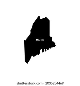 Maine map icon. Maine icon vector