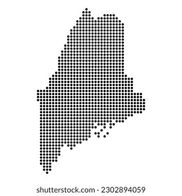 Maine map shape, united states of america. Flat concept icon symbol vector illustration .