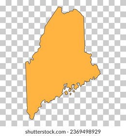Mapa principal, estados unidos de américa. Icono de concepto plano, ilustración vectorial.