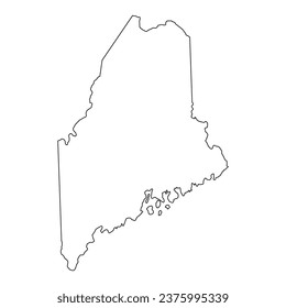 Mapa principal, estados unidos de américa. Icono de concepto plano, ilustración vectorial.