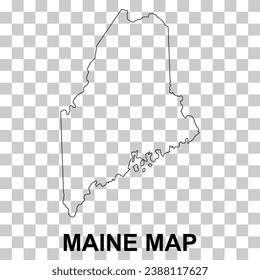 Maine map shape, united states of america. Flat concept icon symbol vector illustration .