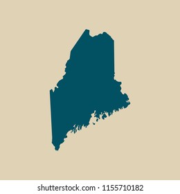 Maine map vector