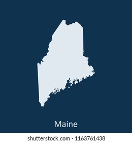 Maine map vector