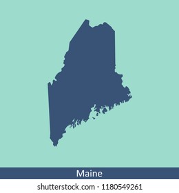 Maine map vector