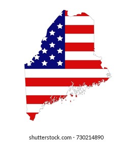 Maine map, vector illustration