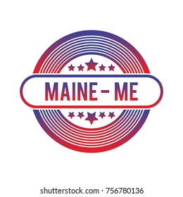 Maine ME vector badge
