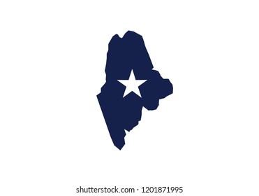 Maine outline map state shape USA