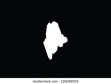 Maine outline map state shape USA America borders